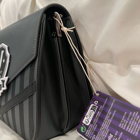 Loungefly X Wednesday Addams Nevermore Thing Cosplay Crossbody Bag NWT - Picture 4 of 9